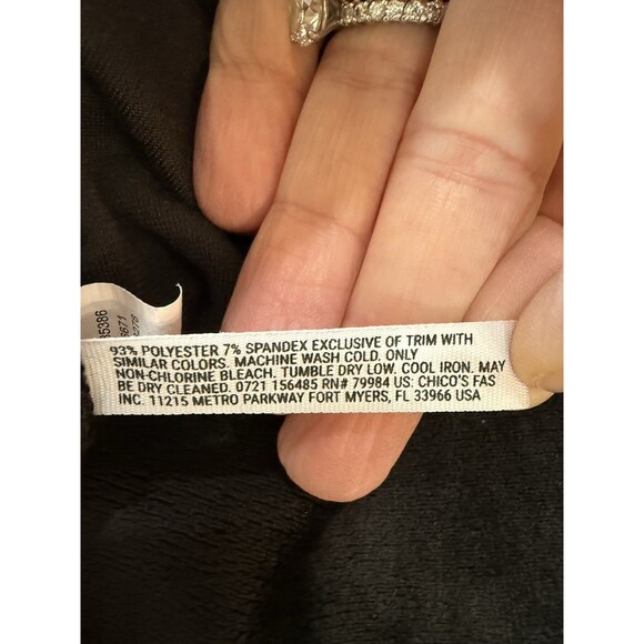 Cozy Black Velour V-Neck Pullover Top Soft Lounge Long Sleeve Relaxed Fit XL - Picture 8 of 8